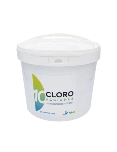 Cloro 10 acciones en tabletas · 5 kg