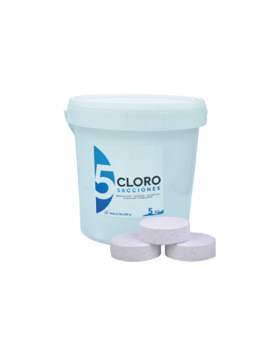 Cloro 5 acciones sin cobre en tabletas - 5 kg