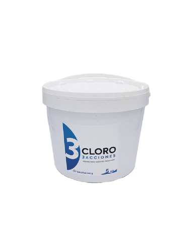 Cloro 3 acciones sin cobre en pastillas - 5 kg