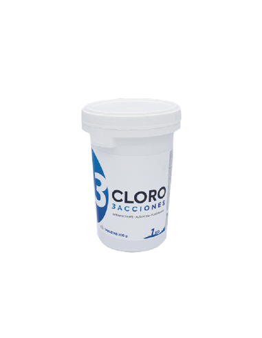 Cloro 3 acciones sin cobre en pastillas - 1 kg