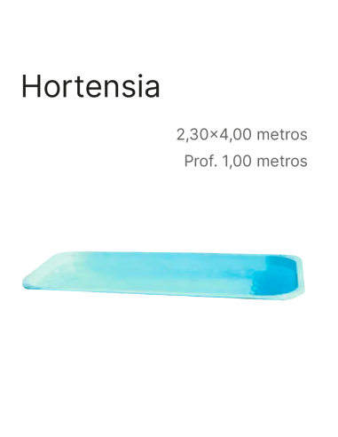 Hortensia 4,00 x 2,30 m | Cubiertas a medida para piscina