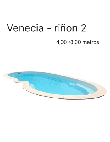 Venecia Riñon 8,00 x 4,00 m | Cubiertas piscina a medida