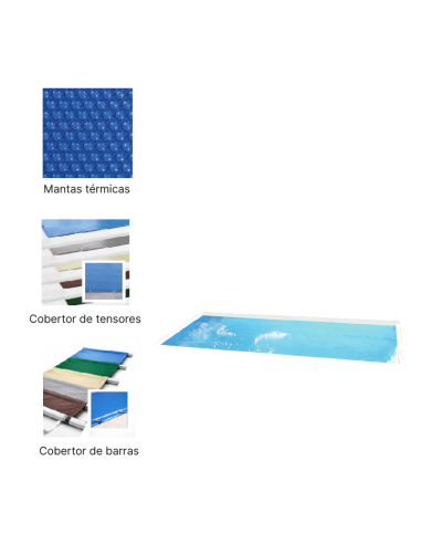 Rectangular 8 8,00 x 4,00 m | Cubiertas a medida para piscina
