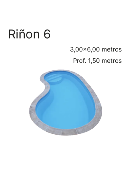 Riñón 6 6,00 x 3,00 m | Cubiertas a medida para piscina