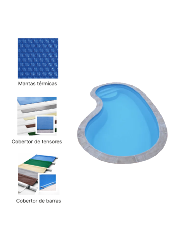 Riñón 8 8,00 x 4,00 m | Cubiertas a medida para piscina