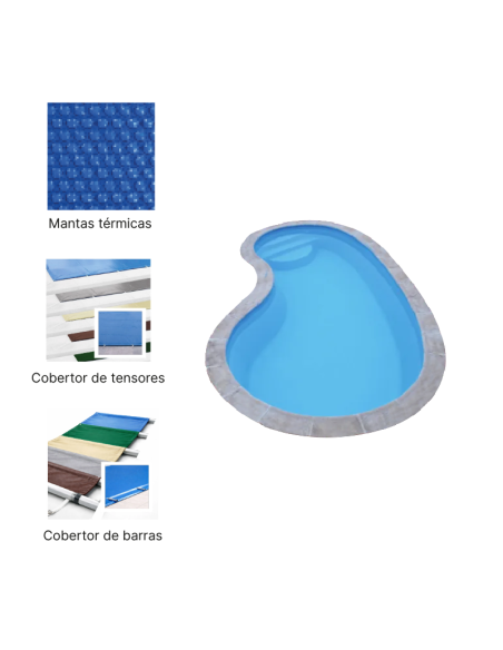 Riñón 8 8,00 x 4,00 m | Cubiertas a medida para piscina