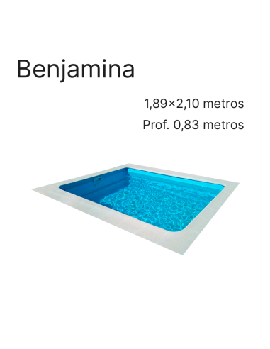 Benjamina 2,10 x 1,89 m | Cubiertas a medida para piscina