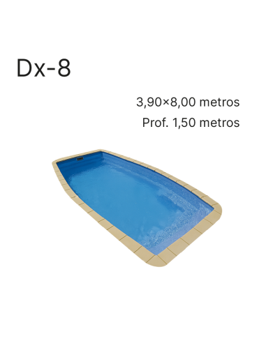 Dx-8 8,00 x 3,90 m | Cubiertas a medida para piscina Europa