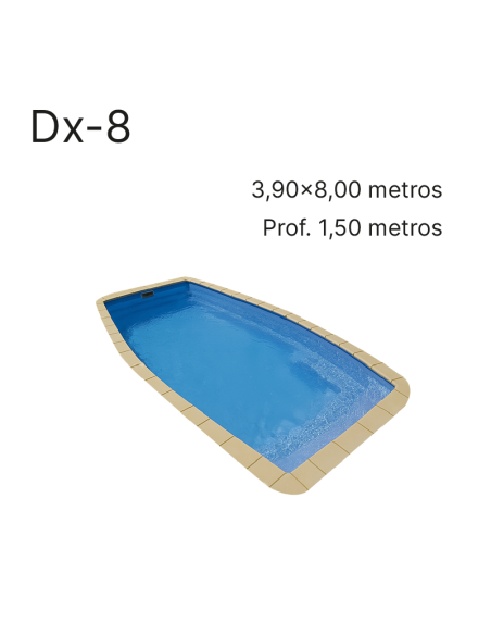 Dx-8 8,00 x 3,90 m | Cubiertas a medida para piscina Europa