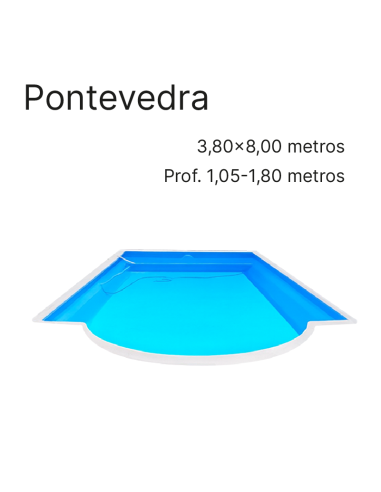 Pontevedra 8,00 x 3,80 m | Cubiertas a medida para piscina
