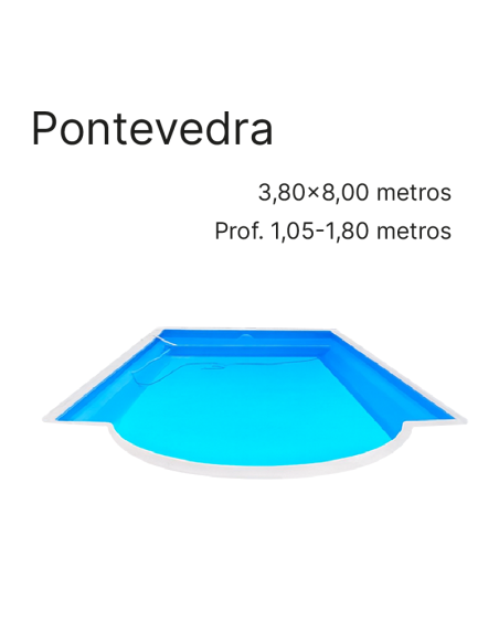 Pontevedra 8,00 x 3,80 m | Cubiertas a medida para piscina