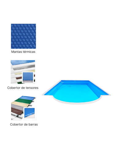 Pontevedra 8,00 x 3,80 m | Cubiertas a medida para piscina