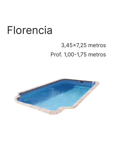 Florencia 7,25 x 3,45 m | Cubiertas a medida para piscina