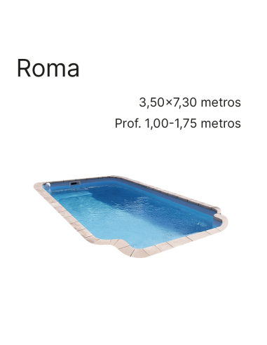 Roma 7,30 x 3,50 m | Cubiertas a medida para piscina