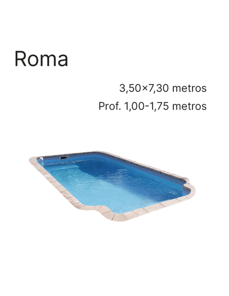 Roma 7,30 x 3,50 m | Cubiertas a medida para piscina