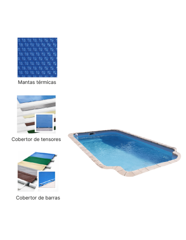 Roma 7,30 x 3,50 m | Cubiertas a medida para piscina