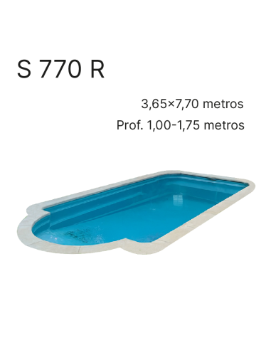 S770R 7,70 x 3,65 m | Cubiertas a medida para piscina