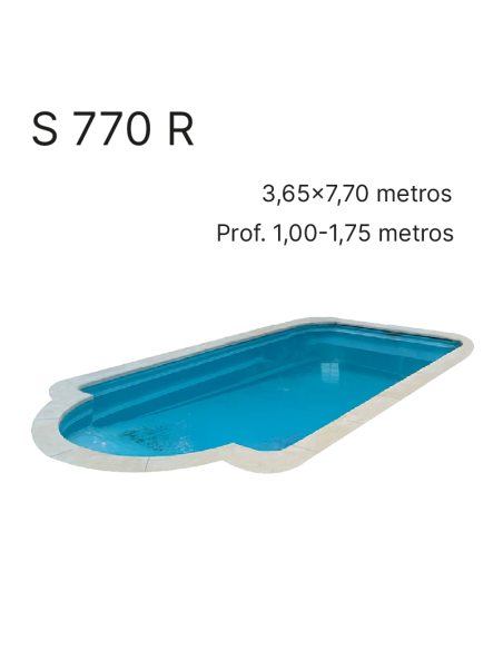 S770R 7,70 x 3,65 m | Cubiertas a medida para piscina