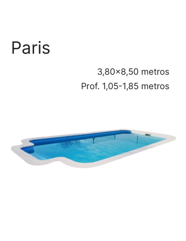 París 8,50 x 3,80 m | Cubiertas a medida para piscina