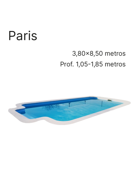 París 8,50 x 3,80 m | Cubiertas a medida para piscina