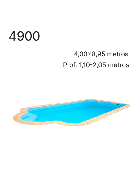 4900 8,95 x 4,00 m | Cubiertas a medida para piscina