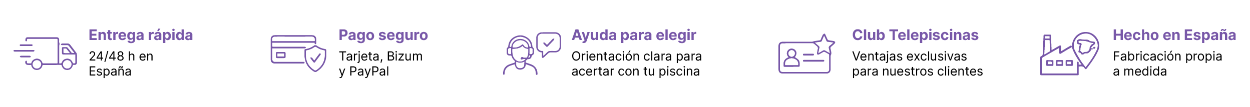 Caracter&iacute;sticas de Telepiscinas