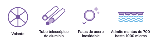 Caracter&iacute;sticas de enrolladores para mantas t&eacute;rmicas 