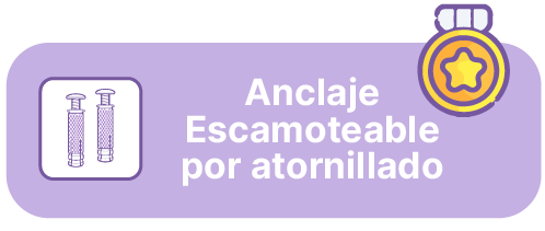Tornillo de Anclaje Escamoteable por atornillado para cobertores de invierno
