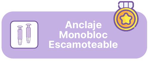 Tornillo de Anclaje monobloc escamoteable para cobertores de invierno
