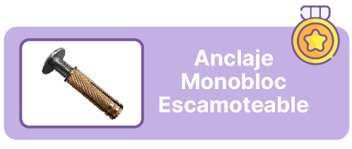 Tornillo de Anclaje monobloc escamoteable para cobertores de invierno