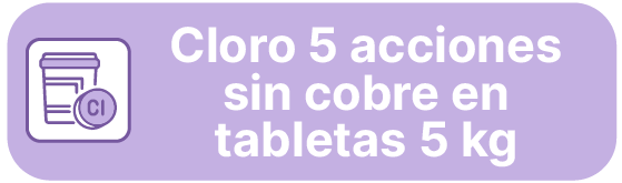 Cloro 5 acciones sin cobre en pastillas 5kg