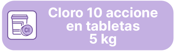 Cloro 10 acciones en tabletas 5kg