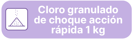 Cloro granulado de choque acci&oacute;n r&aacute;pida 1kg