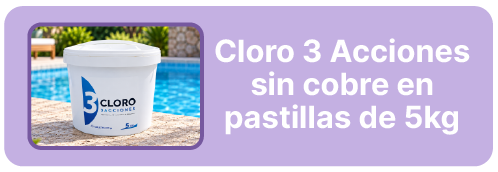Cloro 3 sin cobre en pastillas 5 kg