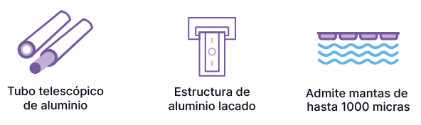 Con qué materiales está fabricado el enrollador
