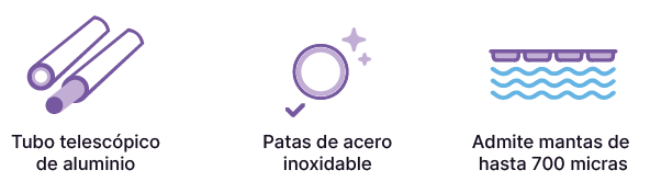 Con qué materiales está fabricado el enrollador