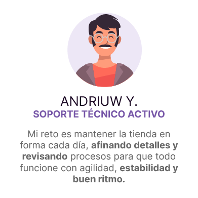 Andriu Y. Soporte t&eacute;cnico activo