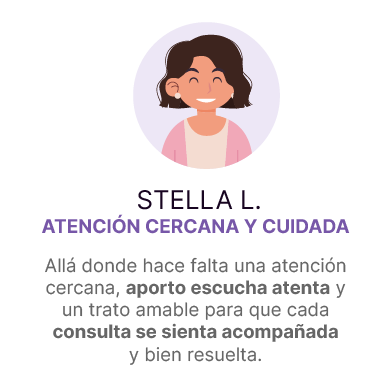 Stella L. Atenci&oacute;n cercana y cuidada
